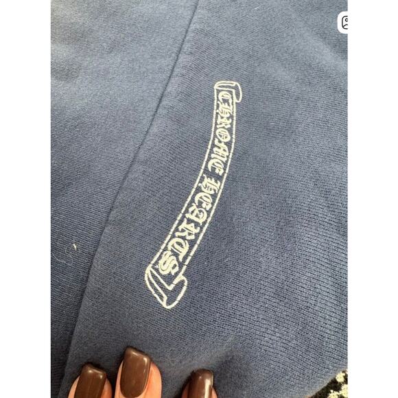 Men's Chrome Hearts Blue Embroidered Zip Front Hoodie Size XXL - Picture 14 of 14